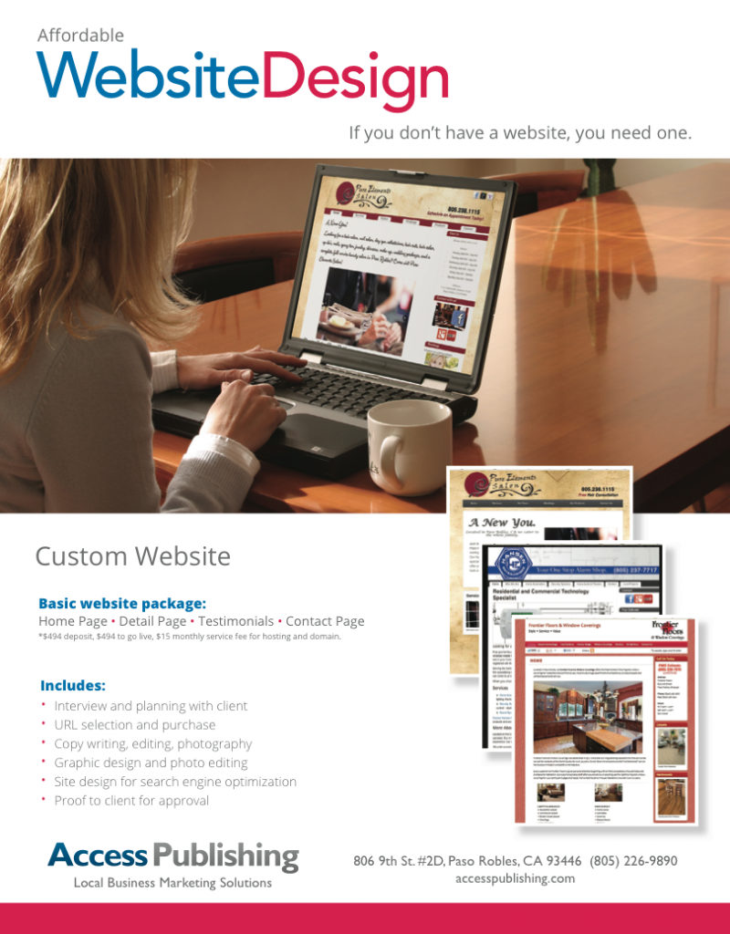 web design near paso robles, ca