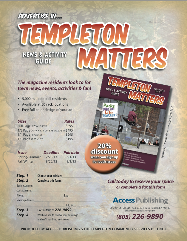 templeton matters advertising information