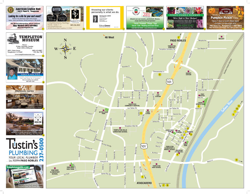 Templeton Area Map