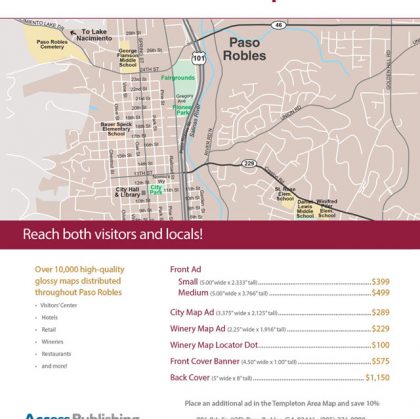 Get your business on the new Paso Robles Area Map