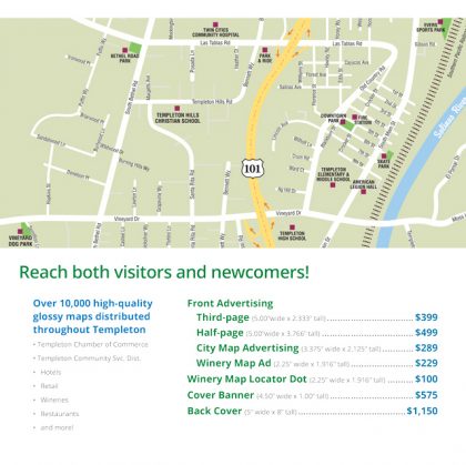 Get your business on the new Templeton Area Map