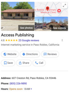 Access Publishing Paso Robles SEO office