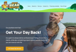 busy bear plumbing website