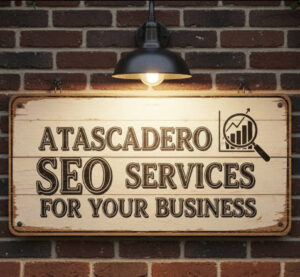 Atascadero seo services for your business sign